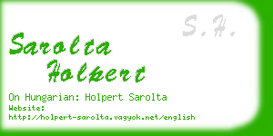 sarolta holpert business card